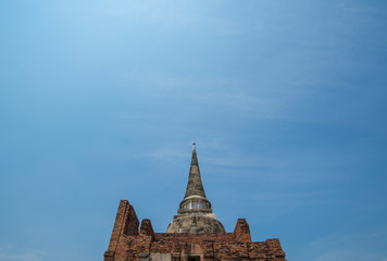 Watphasresanpech,Ayutthaya,Thailand. Old temple in Thailand is beautiful and story about Thailand people