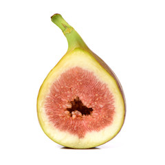 Ripe figs on a white background