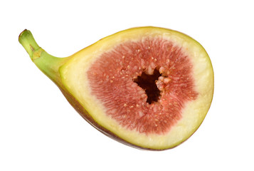 Ripe figs on a white background