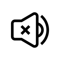 mute interface line vector single icon