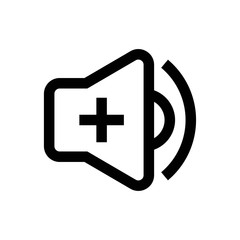 increase sound interface line vector single icon