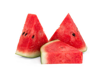 sliced watermelon isolated on white background