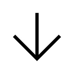 down arrow line vector single icon