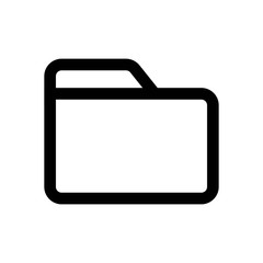 Obraz premium folder line vector single icon