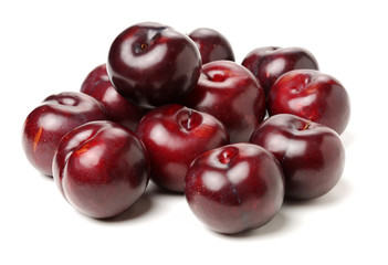 Sweet plum isolated on white background 