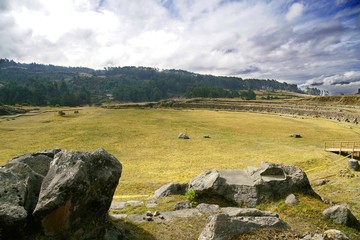 Sacsayhuaman Inca ruin in the Andes, Peru