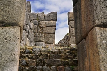 Sacsayhuaman Inca ruin in the Andes, Peru