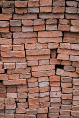 Fototapeta premium old red brick wall background