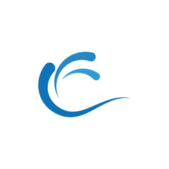 Naklejka premium Water Wave Logo Template vector