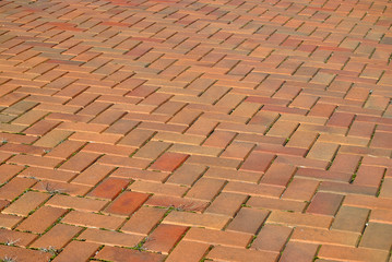 Brick pavement, background texture.