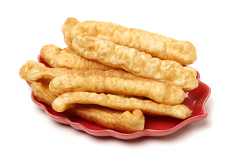 Chinese Fritters on white background
