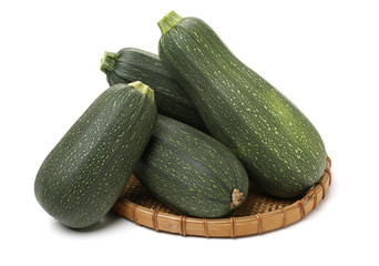 zucchini courgette isolated on white background 