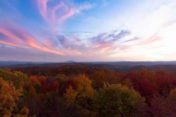sunset in the mountains