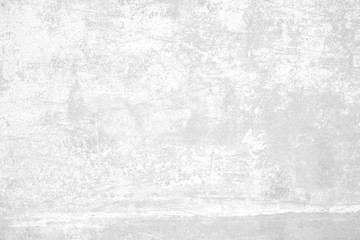Naklejka premium Concrete wall white color for background. Old grunge textures with scratches and cracks. White painted cement wall texture.