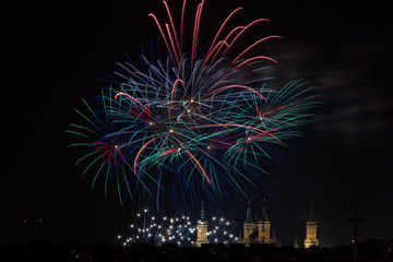 fireworks at night with black sky