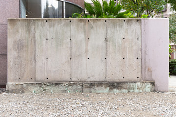 street wall background ,Industrial background, empty grunge urban street with warehouse brick wall