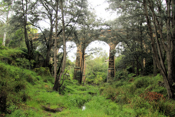 Railway Viaduct Arches Over a River Picton Blue Mountains Australia