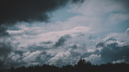 clouds, cloudy sky before a thunderstorm  T