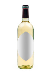 Template mockup white wine advertising