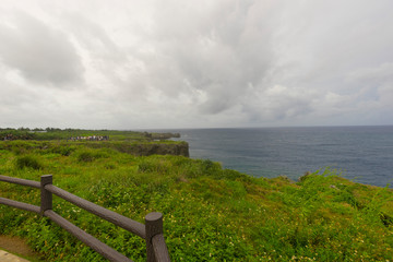 Fototapeta premium Beautiful Scenery of Manzamo Cape in Okinawa, Japan