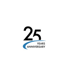 25 years anniversary logo design template, vector illustration