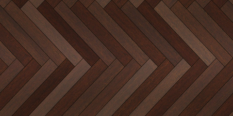 Seamless wood parquet texture horizontal herringbone deep brown