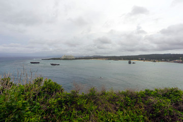 Beautiful Scenery of Manzamo Cape in Okinawa, Japan