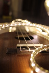 Ukulele and lights
