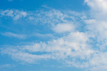 Naklejka premium White clouds in blue sky