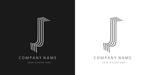j logo letter modern design vector illustration