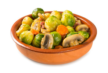 Coles de Bruselas, comida vegetariana