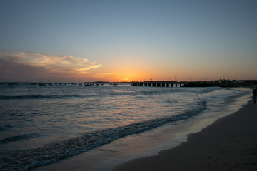 sunset on the beach