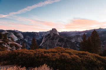 Mountains: El Capitan, Half Dome at Yosemite