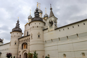 Gate Church of the Resurrection of Christ in Rostov kremlin, Russia. Golden ring of Russia