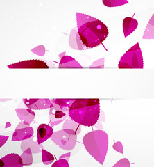 Green leaves pattern background. Ecology modern abstract template