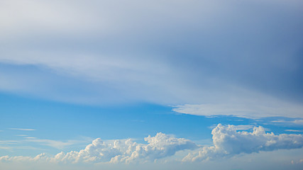 Sky with clouds in the evening