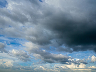 Naklejka na ściany i meble Sky with rain cloud in the evening