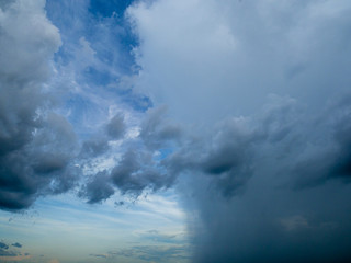 Sky with rain cloud in the evening