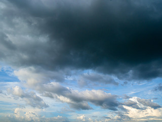 Sky with rain cloud in the evening