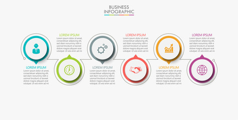 Fototapeta premium Business data visualization. timeline infographic icons designed for abstract background template