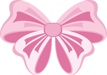 Elegant vector pink bows for greeting cards