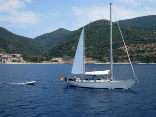 yacht in the sea