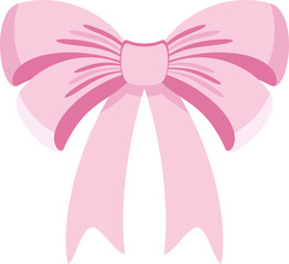 Elegant vector pink bows for greeting cards