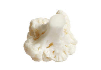 Cauliflower isolated on white background. Ripe fresh cauliflower Clipping Path.