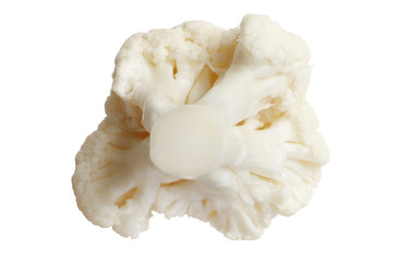 Cauliflower isolated on white background. Ripe fresh cauliflower Clipping Path.