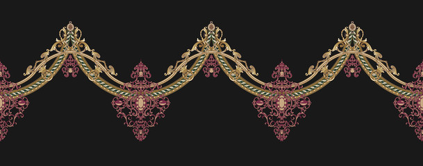 Decorative elegant luxury design.Vintage elements in baroque, rococo style.Design for cover, fabric, textile, wrapping paper .