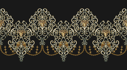 Decorative elegant luxury design.Vintage elements in baroque, rococo style.Design for cover, fabric, textile, wrapping paper .