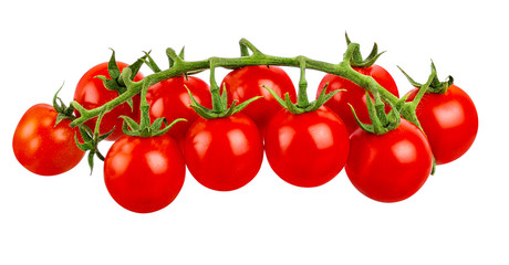 Cherry tomato isolated on white background with clipping path