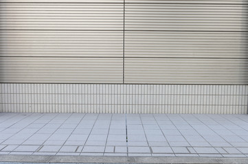street wall background ,Industrial background, empty grunge urban street with warehouse brick wall