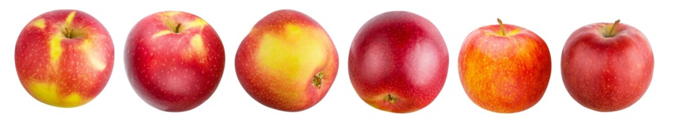 Red apple isolated on white background with clipping path